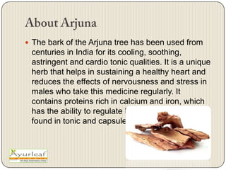 Health Benefits Of Arjuna | PPTX