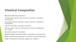 Terminic Acid arjuna medical plant for bams presentation | PPTX