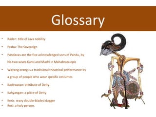 Arjuna's character indonesian to english translation | PPT