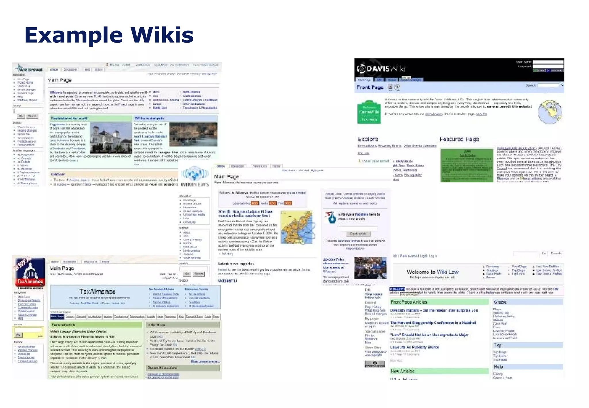 Example Wikis 