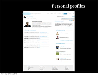 Personal profiles




Wednesday, 10 February 2010
 