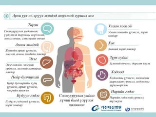 Архинд донтох нь гэр бүлийн
өвчин юм.
 Архинд донтох өвчтэй хүмүүстэй 2-оос дээш
жил хамтран амьдарсан үед гэр бүлийн
гишүүдэд сэтгэл санааны болон бие
махбодийн өөрчлөлт гарахыг давхар
хамаарал гэнэ. /гэр бүл давхар өвддөг/
 Архидан согтуурах нь гэр бүл дэх
хүчирхийлэл, гэр бүл салалт, ажил таслалт,
сургууль завсардалт болон өсвөр үеийнхний
муу зуршилд автах шалтгааны нэг болж
байна. Хүчирхийлэлийн 60, гэр бүл салалтын
45 хувь нь архидалттай холбоотой байна.
 