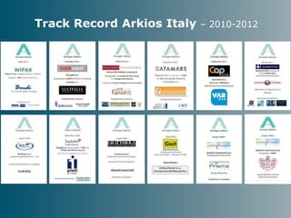 ec
Track Record Arkios Italy – 2010-2012
 