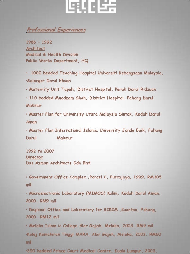 Arkitek Azman Zainal Profile