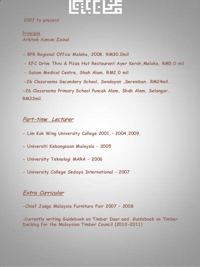 Arkitek Azman Zainal Profile