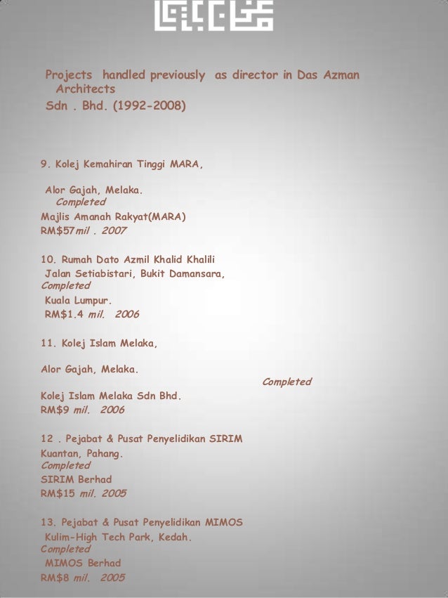 Arkitek Azman Zainal Profile