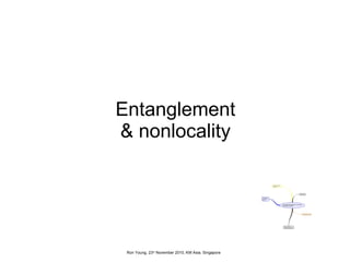 Entanglement & nonlocality Ron Young, 23 rd  November 2010, KM Asia, Singapore 