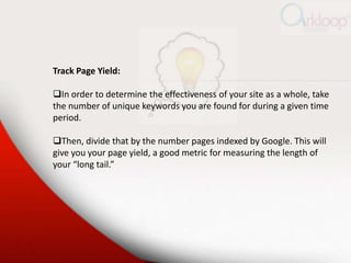 For more eCommerce & SEO Tips, visit:

www.arkloop.com

Created by
Ashwin

 