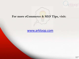 25 E commerce SEO tips by arkloop solutions
