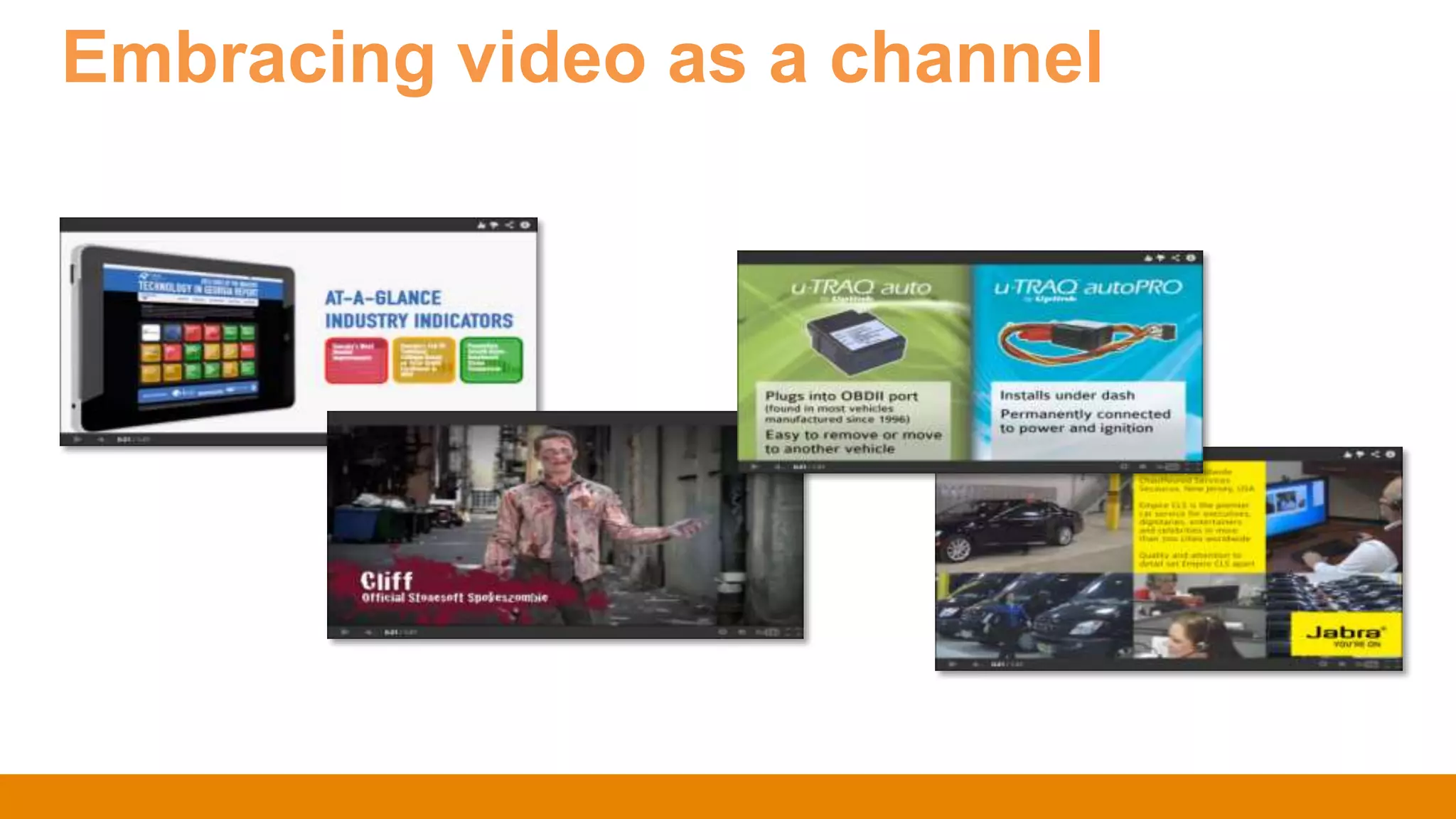 Embracing video as a channel
 
