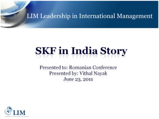 LIM Leadership in International Management
 
