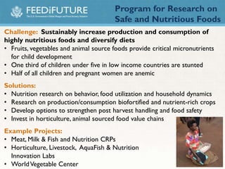 The feed the future initiative and research strategy | PPTX