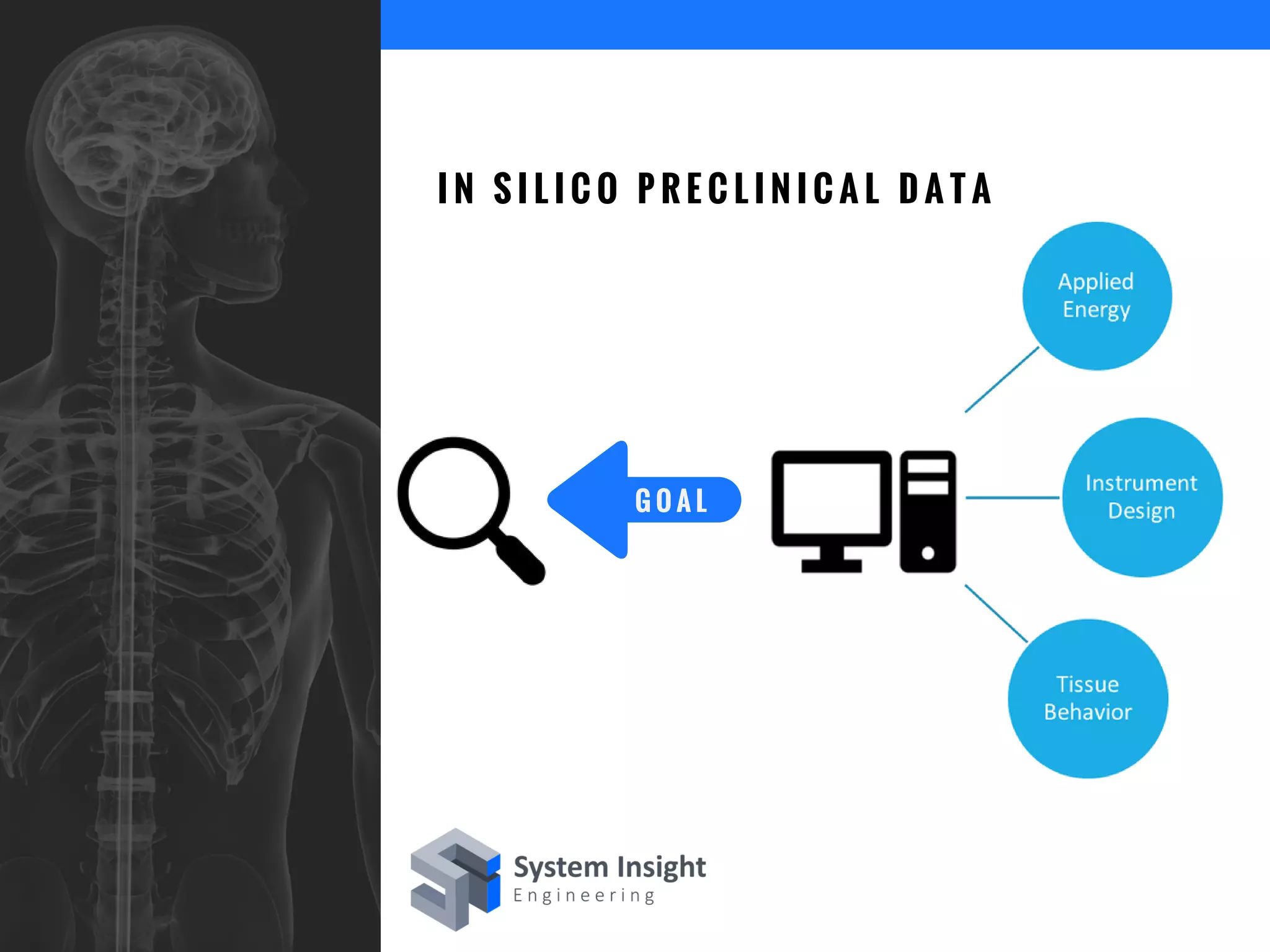 I N S I L I C O P R E C L I N I C A L D A T A
G O A L
 