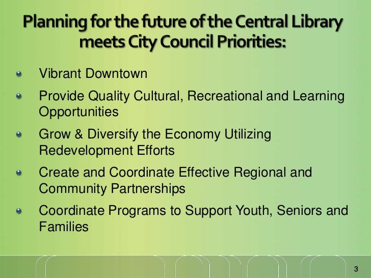Arlington central library recommended plan of service and facility o 