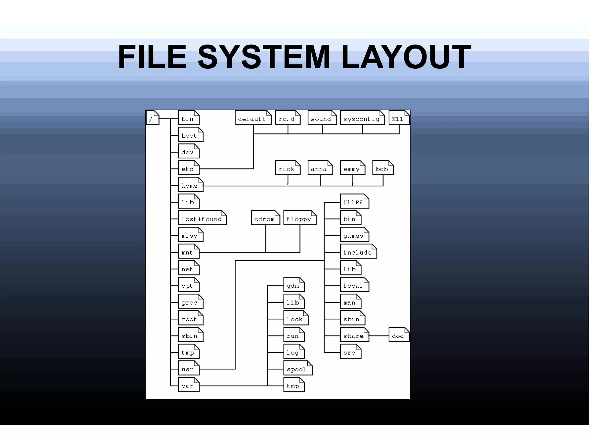 FILE SYSTEM LAYOUT 