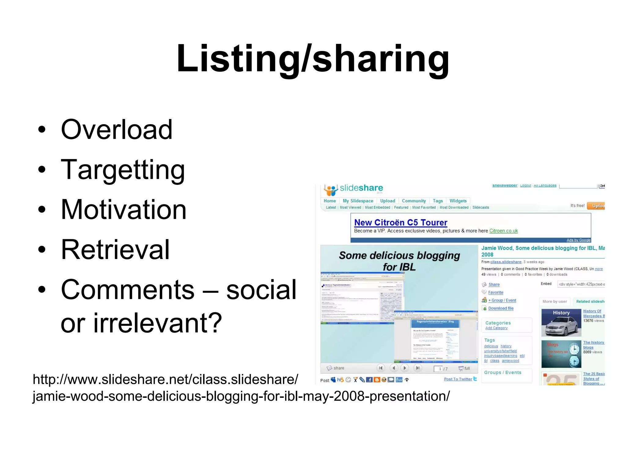 Potential and issues of Web 2.0