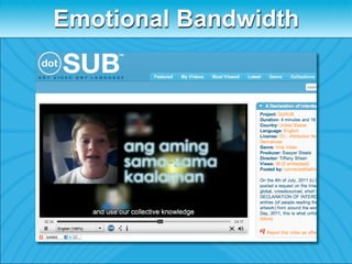 Emotional Bandwidth
 