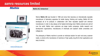 Mathis Machine profile presentatiuon of the amra r limited | PPTX