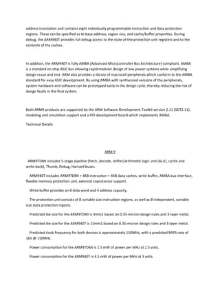 ARM 7 and 9 Core Architecture Illustration | PDF