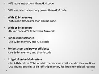 ARM introduction registers architectures | PPTX
