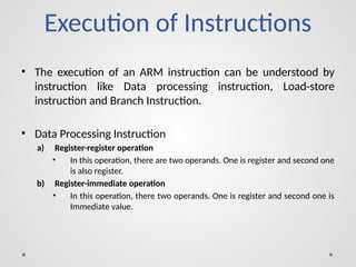 ARM introduction registers architectures | PPTX