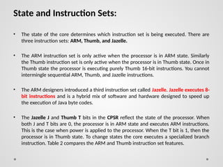 ARM introduction registers architectures | PPTX