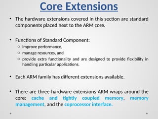 ARM introduction registers architectures | PPTX