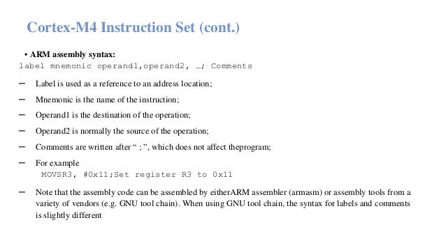 Arm Cortex M4 Programmer Model