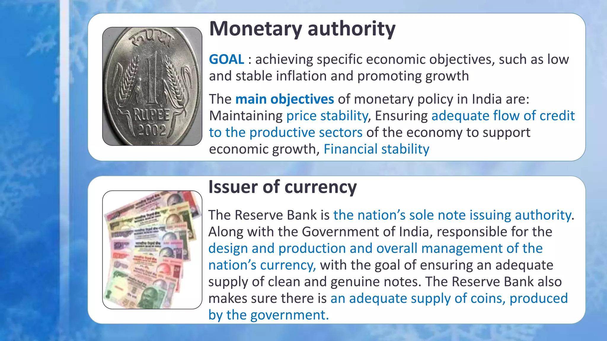 Notes Issue Authority Reserve bank of India | PPTX