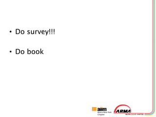 • Do survey!!!

• Do book
 