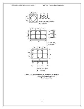 CONSTRUCCIÒN I Armado columnas MC JOSÈSAÙL TORRES QUEZADA
2