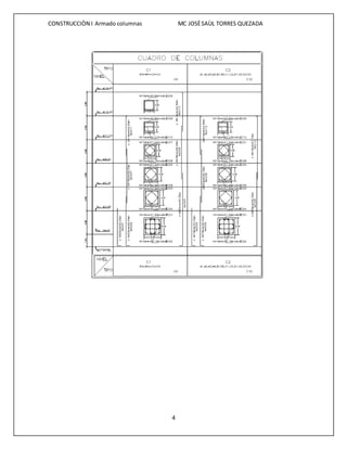 CONSTRUCCIÒN I Armado columnas MC JOSÈSAÙL TORRES QUEZADA
4