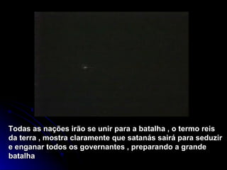 Todas as nações irão se unir para a batalha , o termo reis da terra , mostra claramente que satanás sairá para seduzir e enganar todos os governantes , preparando a grande batalha  