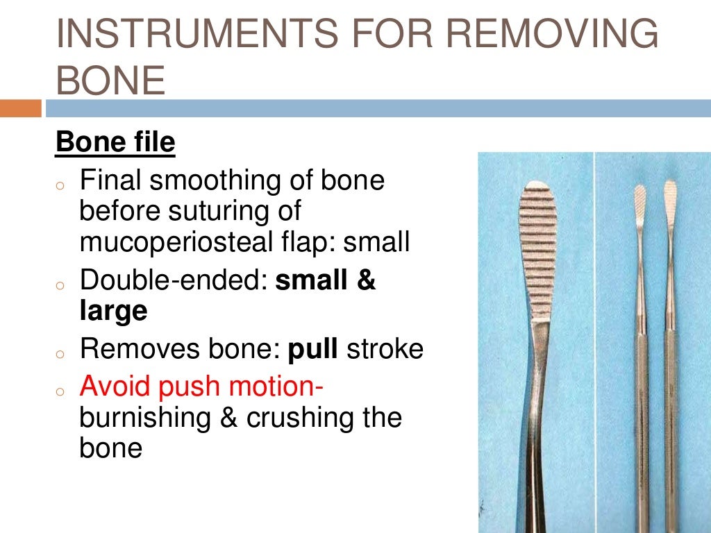 Armamentarium for basic oral surgery