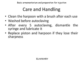 Armamentarium utilized for dental anesthesia