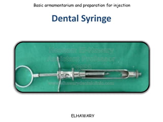 Armamentarium utilized for dental anesthesia