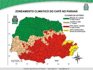 ZONEAMENTO CLIMÁTICO DO CAFÉ NO PARANÁ Instituto Agronômico do Paraná  -  www.iapar.br  -  [email_address] 