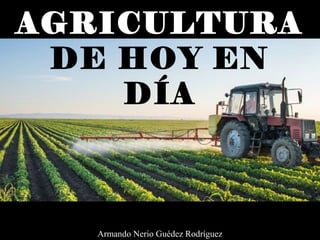 AGRICULTURA
DE HOY EN
DÍA
Armando Nerio Guédez Rodríguez
 