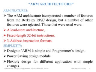 Arm architechture | PPTX
