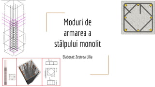 Moduri de
armarea a
stâlpului monolit
Elaborat: Zestrea Lilia
 