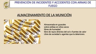 SECURITY CENTER AAA LTDA FUNDAMENTACION VIGILANCIA
PREVENCIÓN DE INCIDENTES Y ACCIDENTES CON ARMAS DE FUEGO
ALMACENAMIENTO...