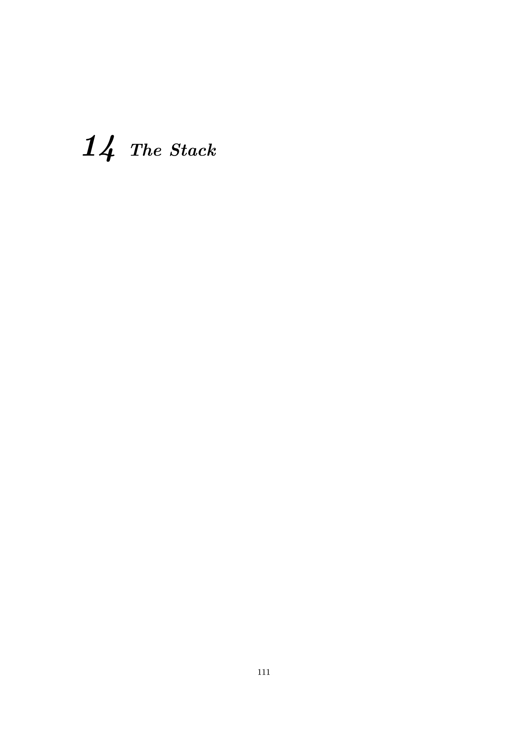 14   The Stack




                 111
 
