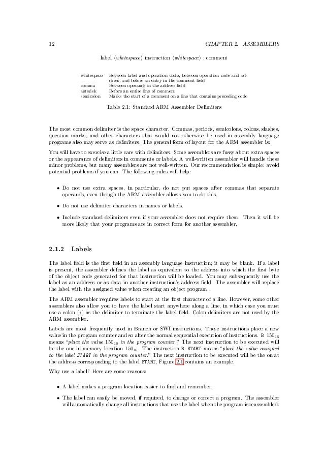 Arm Assembly Language By Bournemouth Unversity - 