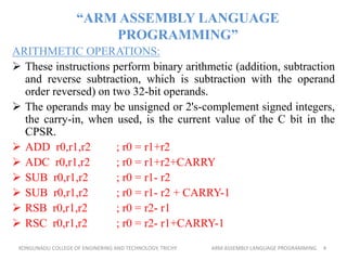 Arm assembly language programming | PPTX