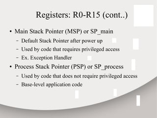 Arm cm3 architecture_and_programmer_model | PDF