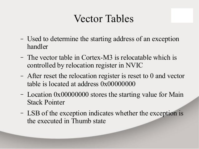 table in vector relocation arm Arm model programmer architecture and cm3 table in vector relocation arm Arm model programmer architecture and cm3