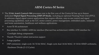 Introduction-------- to-------ARM Cortex | PPTX