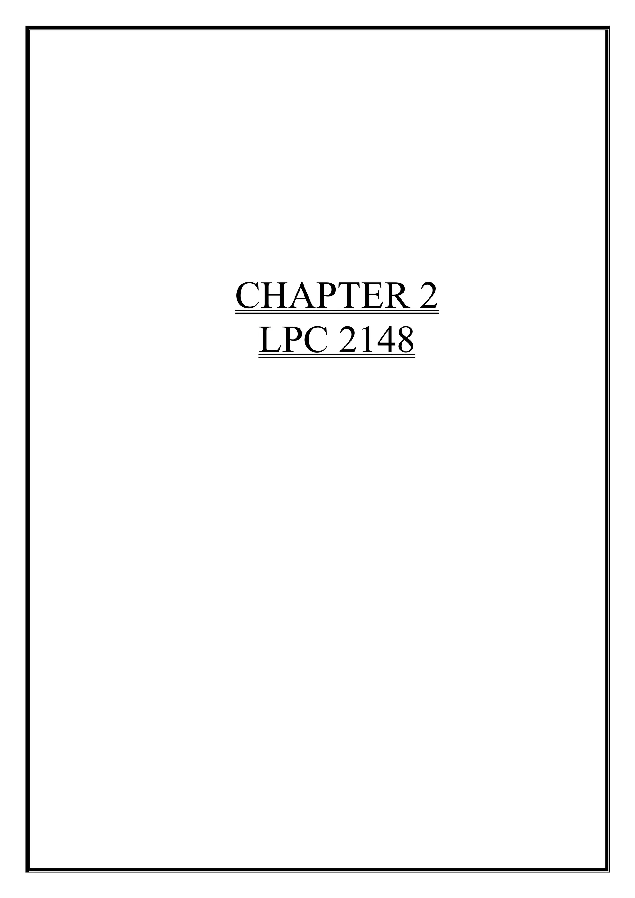 CHAPTER 2
LPC 2148
 