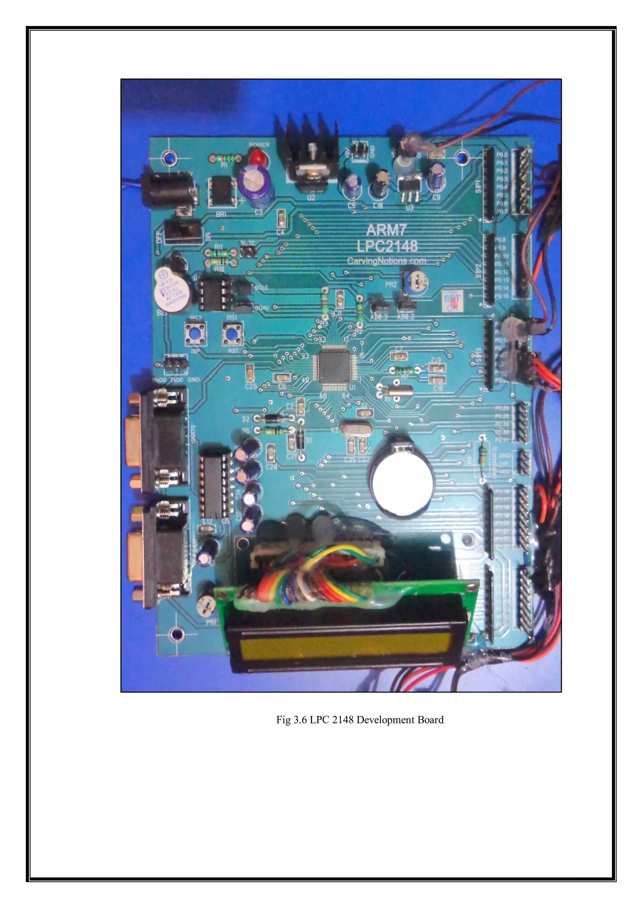 Fig 3.6 LPC 2148 Development Board
 