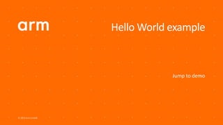 © 2019 Arm Limited
Hello World example
Jump to demo
 